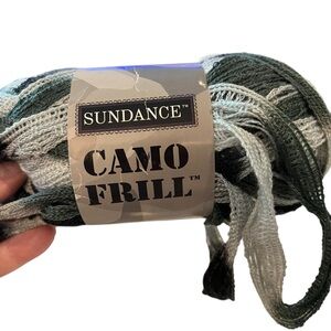 Sundance Camo Frill Ruffle Mesh Yarn Nightlife 3.5 Oz 28 Yards Acrylic/Polyester
